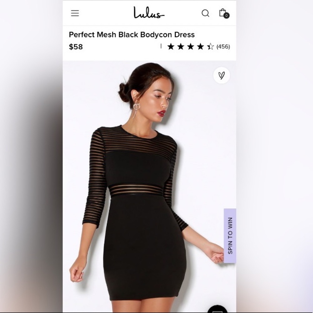 Lulus Perfect Mesh Black Bodycon Dress